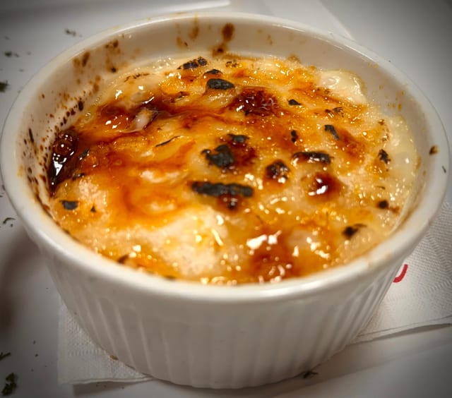 Corn Creme Brulee.