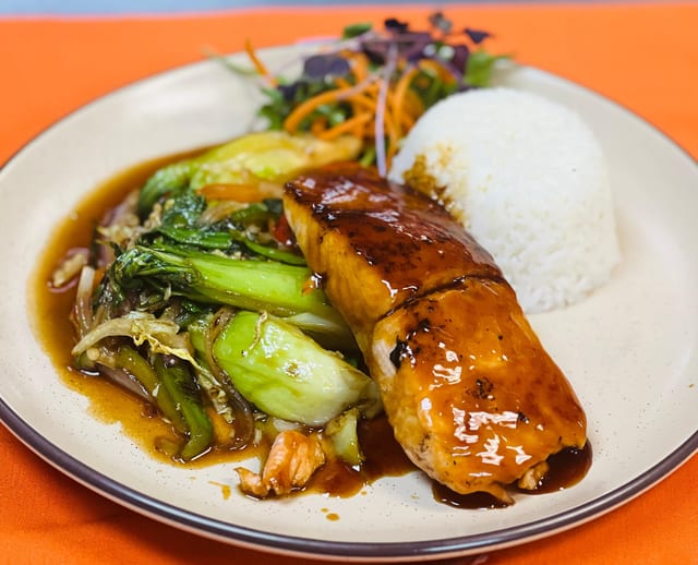 Salmon Teriyaki.